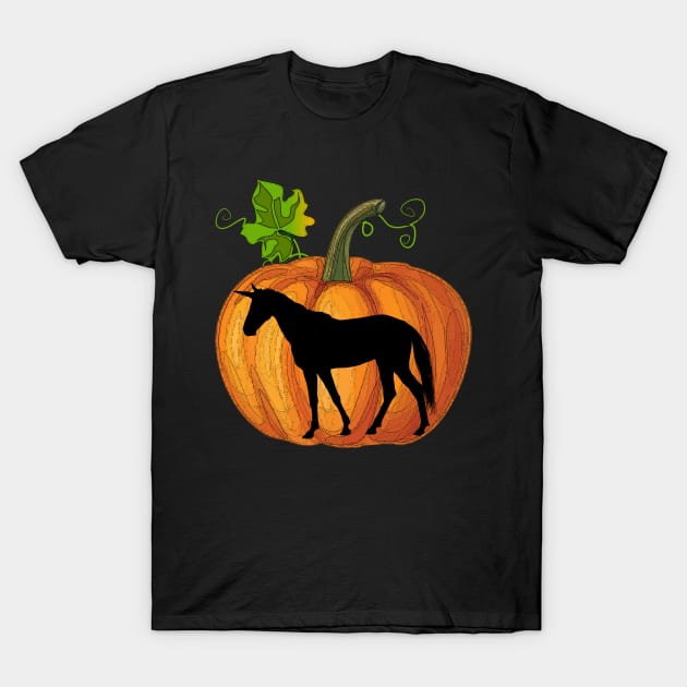 Unicorn in pumpkin T-Shirt by Flavie Kertzmann